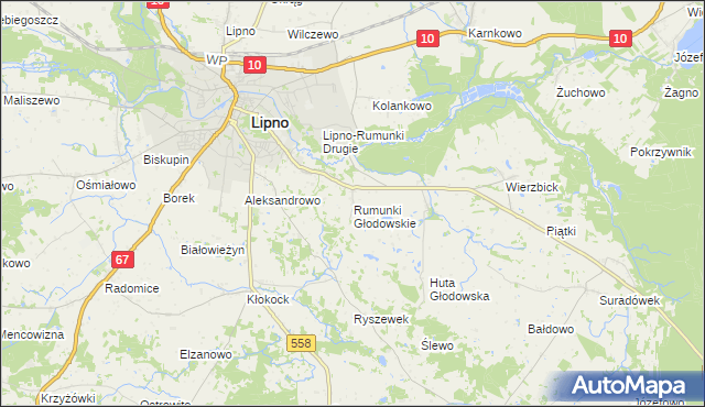 mapa Rumunki Głodowskie, Rumunki Głodowskie na mapie Targeo