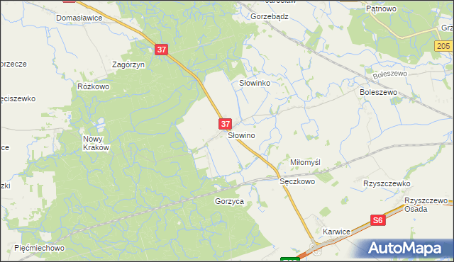 mapa Słowino, Słowino na mapie Targeo