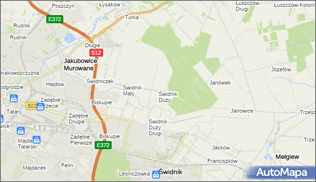 mapa Świdnik Duży, Świdnik Duży na mapie Targeo