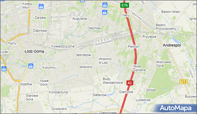 mapa Wiskitno A-Las, Wiskitno A-Las na mapie Targeo