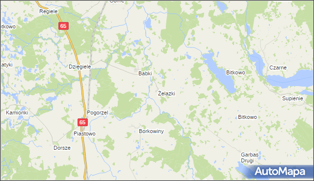 mapa Żelazki gmina Gołdap, Żelazki gmina Gołdap na mapie Targeo