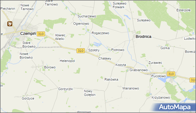 mapa Chaławy, Chaławy na mapie Targeo