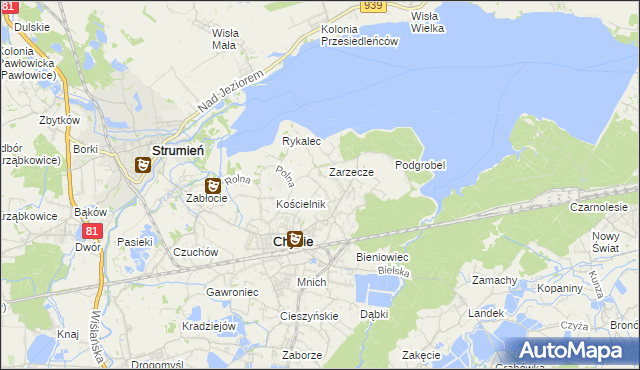 mapa Frelichów, Frelichów na mapie Targeo