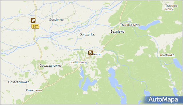 mapa Gościm, Gościm na mapie Targeo