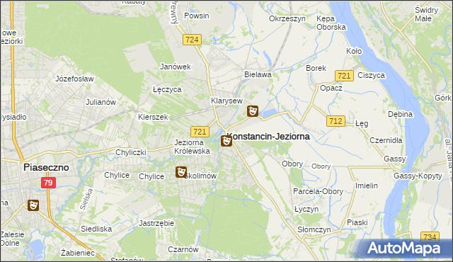 mapa Konstancin-Jeziorna, Konstancin-Jeziorna na mapie Targeo