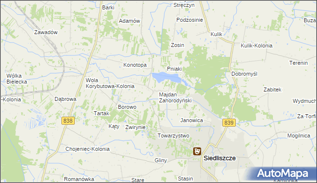 mapa Majdan Zahorodyński, Majdan Zahorodyński na mapie Targeo