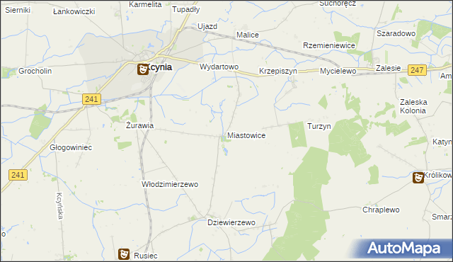 mapa Miastowice, Miastowice na mapie Targeo