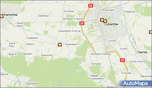 mapa Nowodwór-Piaski, Nowodwór-Piaski na mapie Targeo