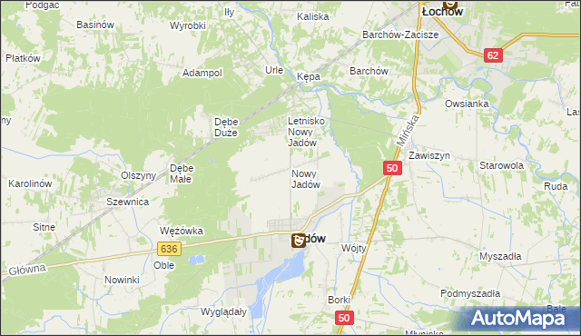 mapa Nowy Jadów, Nowy Jadów na mapie Targeo