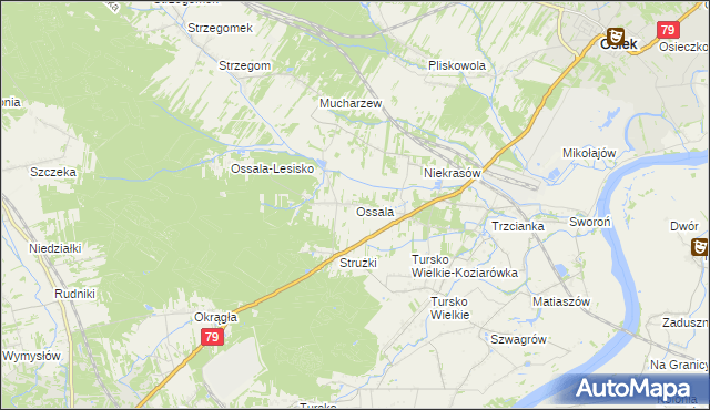 mapa Ossala, Ossala na mapie Targeo