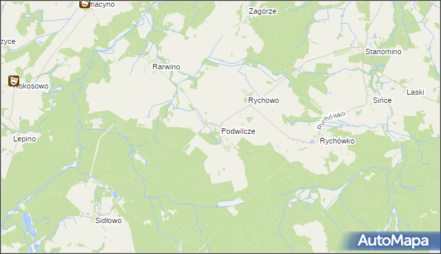 mapa Podwilcze, Podwilcze na mapie Targeo