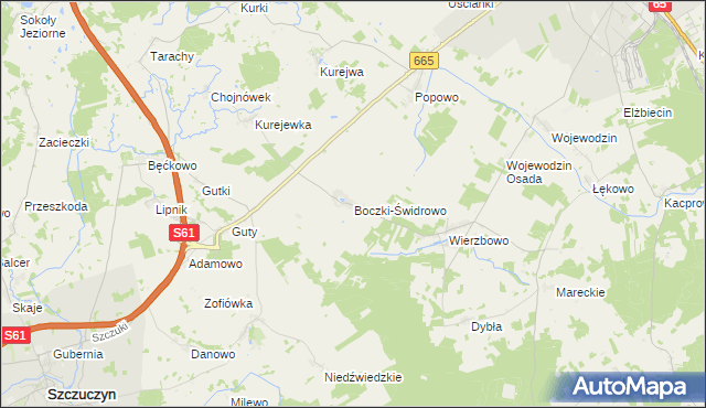 mapa Boczki-Świdrowo, Boczki-Świdrowo na mapie Targeo