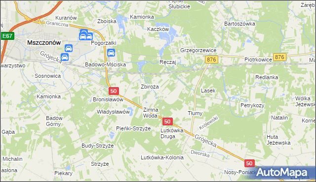 mapa Dwórzno gmina Mszczonów, Dwórzno gmina Mszczonów na mapie Targeo