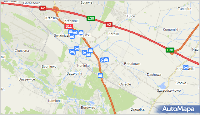 mapa Gądki, Gądki na mapie Targeo