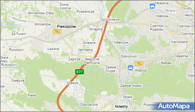 mapa Janów gmina Piekoszów, Janów gmina Piekoszów na mapie Targeo