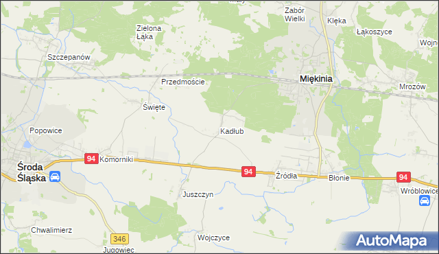 mapa Kadłub gmina Miękinia, Kadłub gmina Miękinia na mapie Targeo