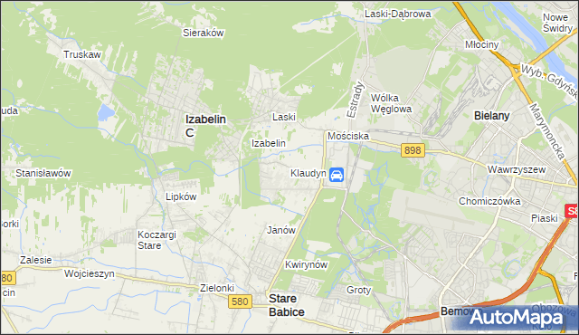 mapa Klaudyn, Klaudyn na mapie Targeo