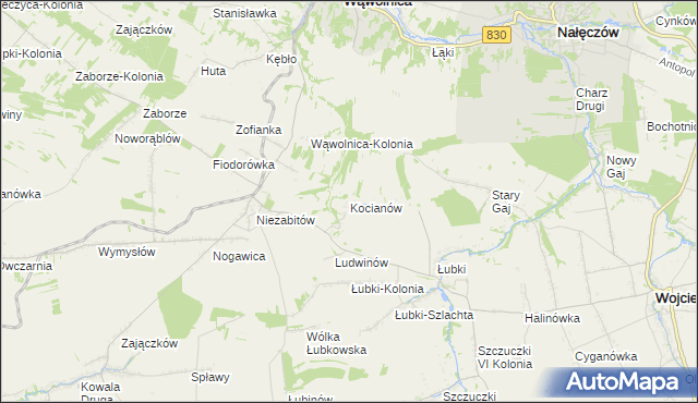 mapa Kocianów, Kocianów na mapie Targeo