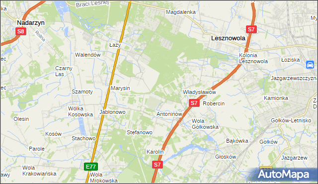 mapa Kuleszówka, Kuleszówka na mapie Targeo