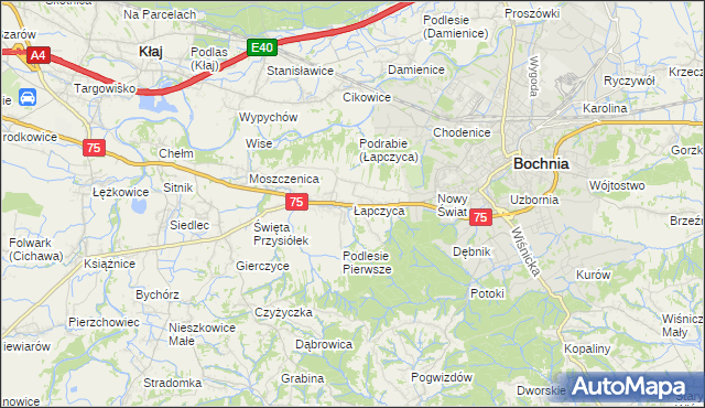mapa Łapczyca, Łapczyca na mapie Targeo