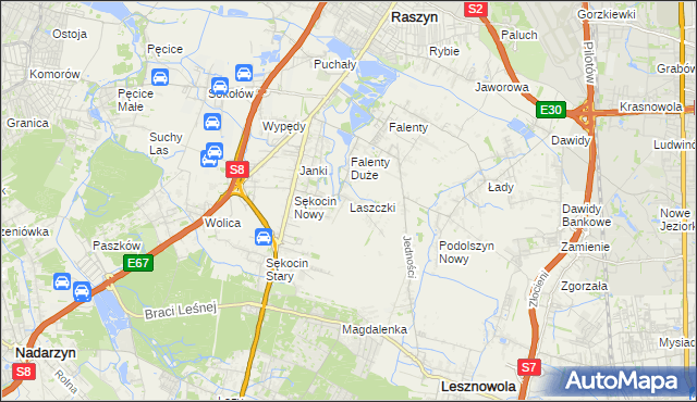 mapa Laszczki, Laszczki na mapie Targeo