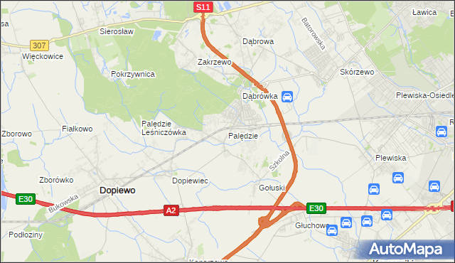 mapa Palędzie, Palędzie na mapie Targeo