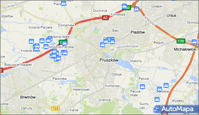 mapa Pruszków, Pruszków na mapie Targeo