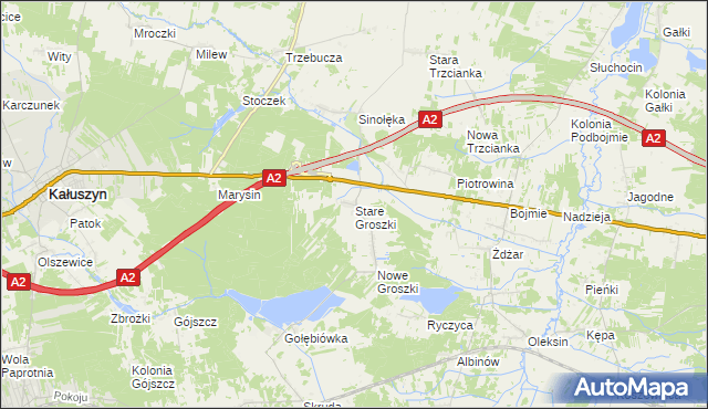 mapa Stare Groszki, Stare Groszki na mapie Targeo