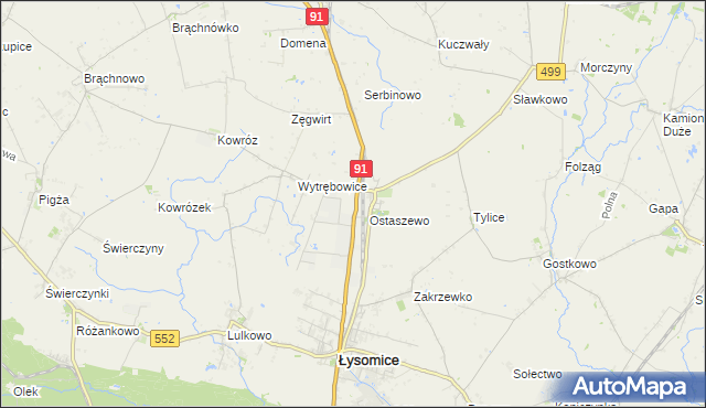 mapa Zabijak gmina Łysomice, Zabijak gmina Łysomice na mapie Targeo