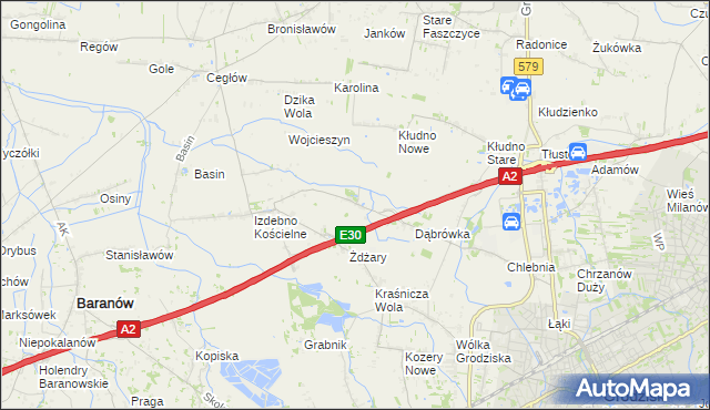 mapa Zabłotnia, Zabłotnia na mapie Targeo