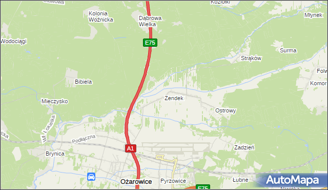 mapa Zendek, Zendek na mapie Targeo