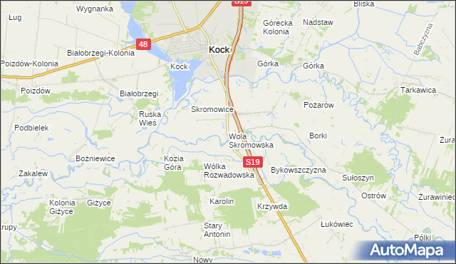 mapa Wola Skromowska, Wola Skromowska na mapie Targeo
