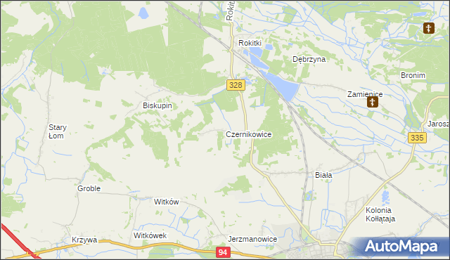 mapa Czernikowice, Czernikowice na mapie Targeo