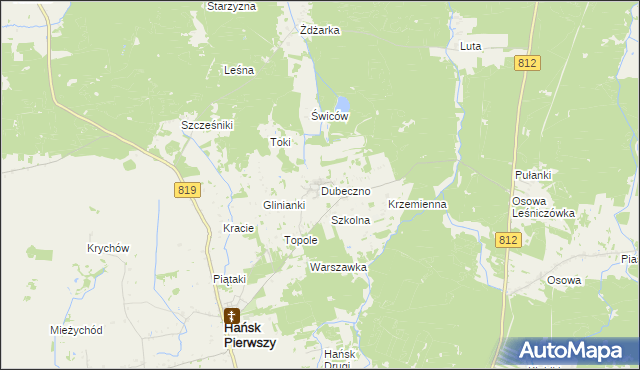 mapa Dubeczno, Dubeczno na mapie Targeo