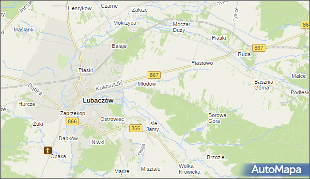 mapa Karolówka gmina Lubaczów, Karolówka gmina Lubaczów na mapie Targeo