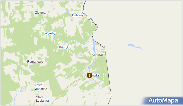 mapa Kondratki, Kondratki na mapie Targeo