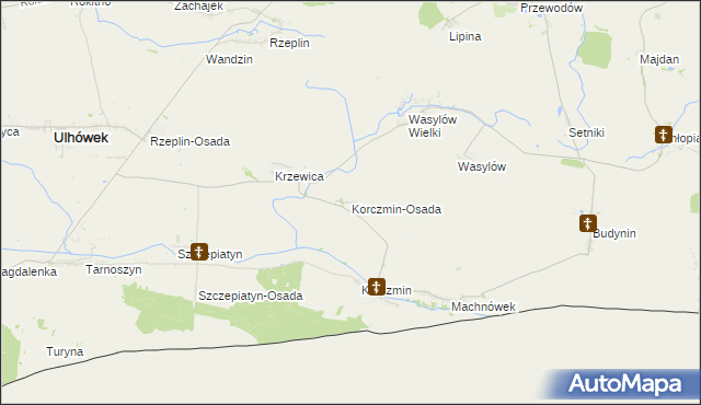 mapa Korczmin-Osada, Korczmin-Osada na mapie Targeo