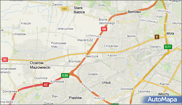 mapa Mory gmina Ożarów Mazowiecki, Mory gmina Ożarów Mazowiecki na mapie Targeo