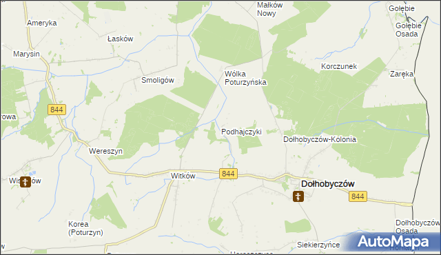 mapa Podhajczyki, Podhajczyki na mapie Targeo
