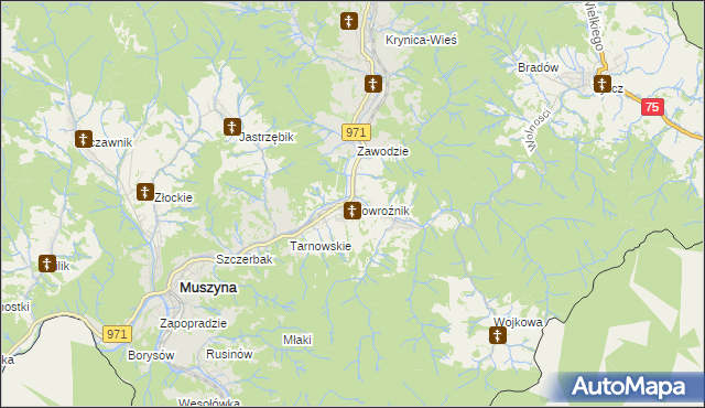 mapa Powroźnik, Powroźnik na mapie Targeo