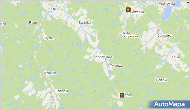 mapa Radziejowa, Radziejowa na mapie Targeo