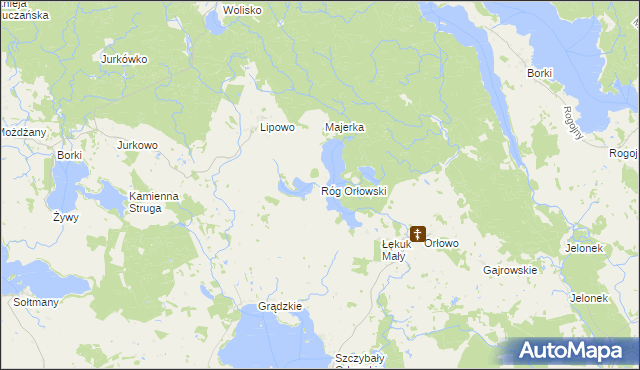 mapa Róg Orłowski, Róg Orłowski na mapie Targeo