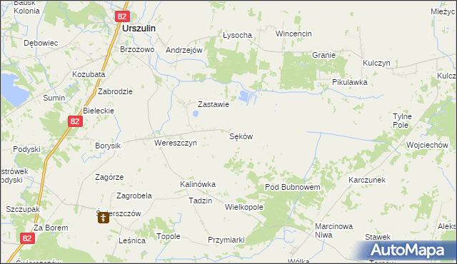 mapa Sęków, Sęków na mapie Targeo