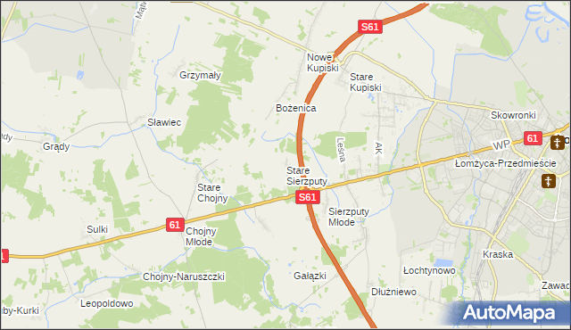 mapa Stare Sierzputy, Stare Sierzputy na mapie Targeo