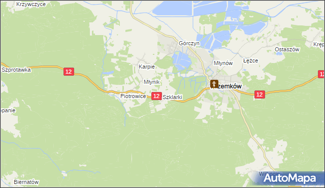 mapa Szklarki, Szklarki na mapie Targeo