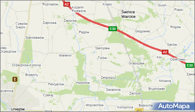 mapa Tolów, Tolów na mapie Targeo