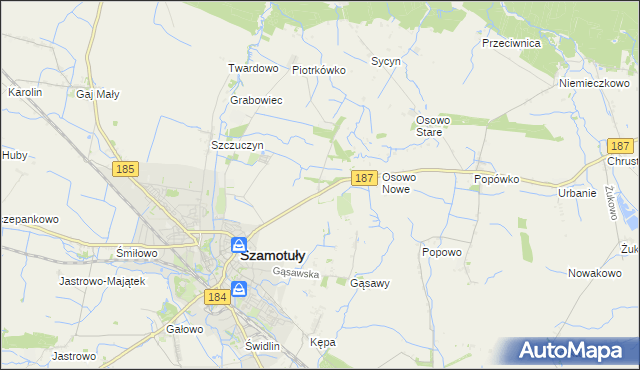 mapa Ludwikowo gmina Szamotuły, Ludwikowo gmina Szamotuły na mapie Targeo