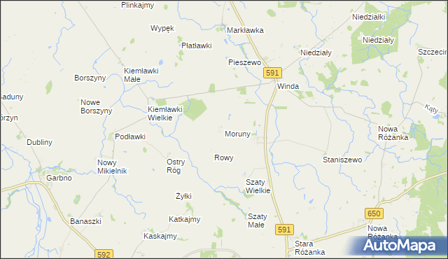 mapa Moruny, Moruny na mapie Targeo