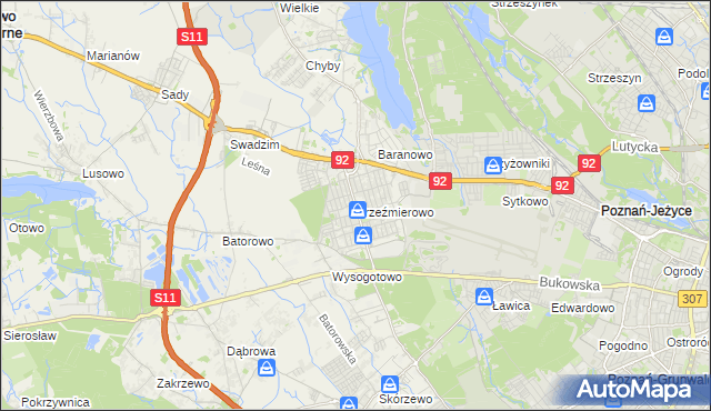 mapa Przeźmierowo, Przeźmierowo na mapie Targeo