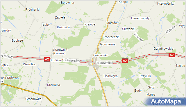 mapa Łukowisko, Łukowisko na mapie Targeo
